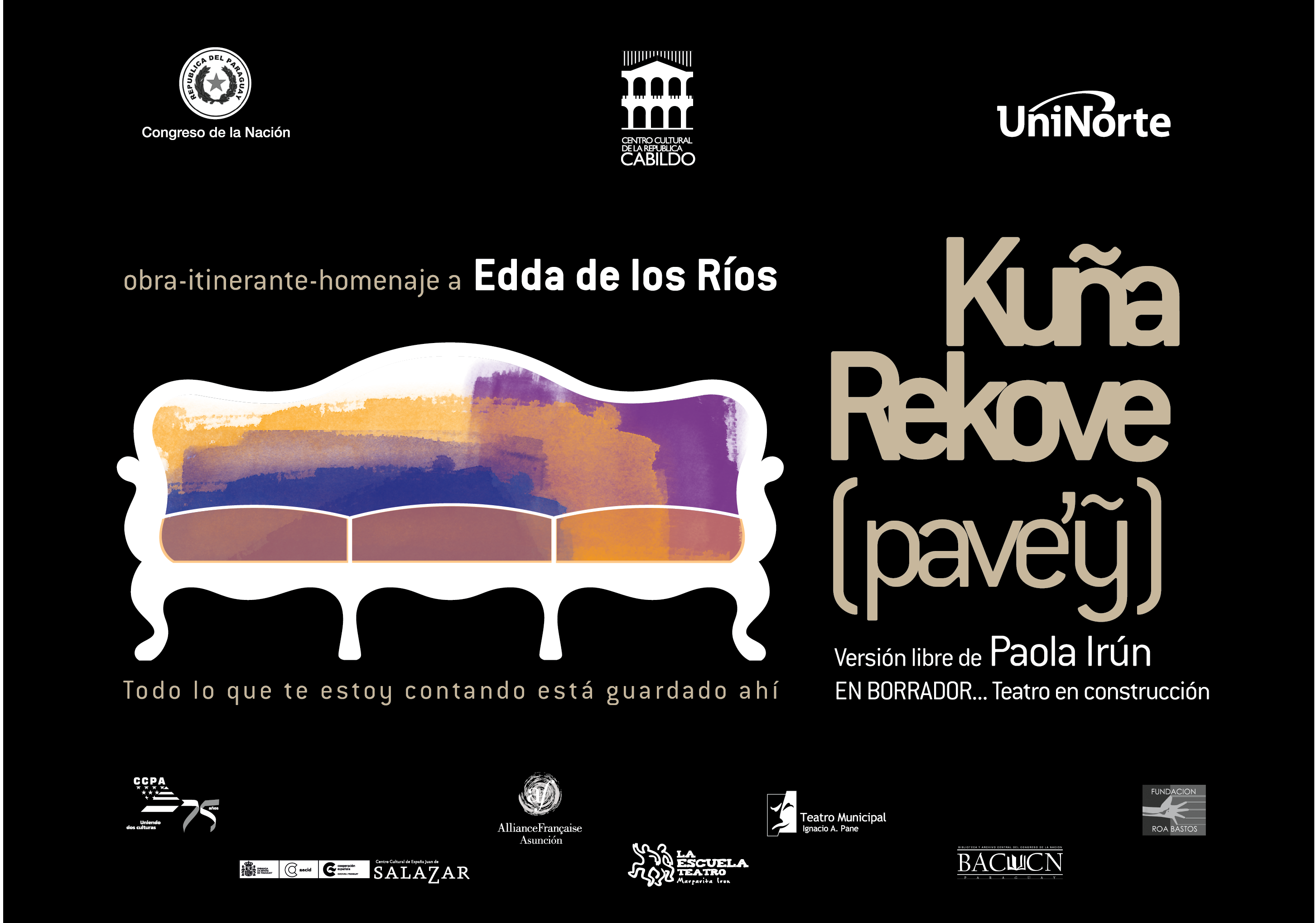 Estrenarán Kuña Rekove (pave’ỹ) obra – itinerante – homenaje a Edda de los Ríos