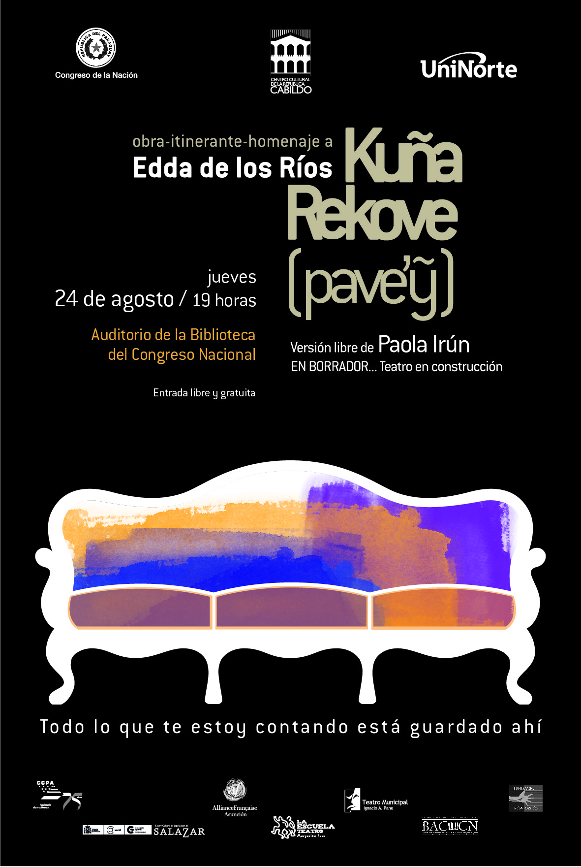 Kuña Rekove (pave’ỹ) se despide de la cartelera en el auditorio de la Biblioteca del Congreso Nacional